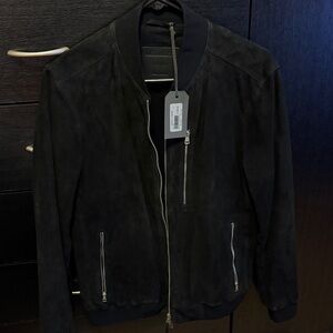 Men's Allsaints Black Suede Jacket